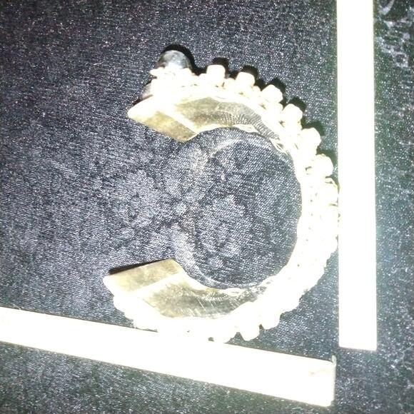 Iris Apfel & Bajalia Black & Clear Rhinestone Gold Toned Cuff Bracelet - Picture 13 of 14